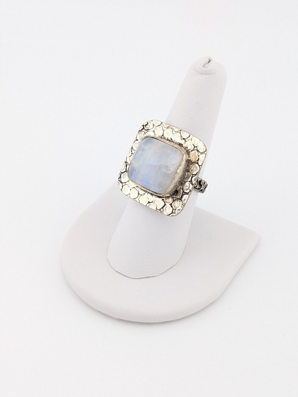 Boho Moonstone Gemstone Ring Silver Plated Jewelry Sz 7